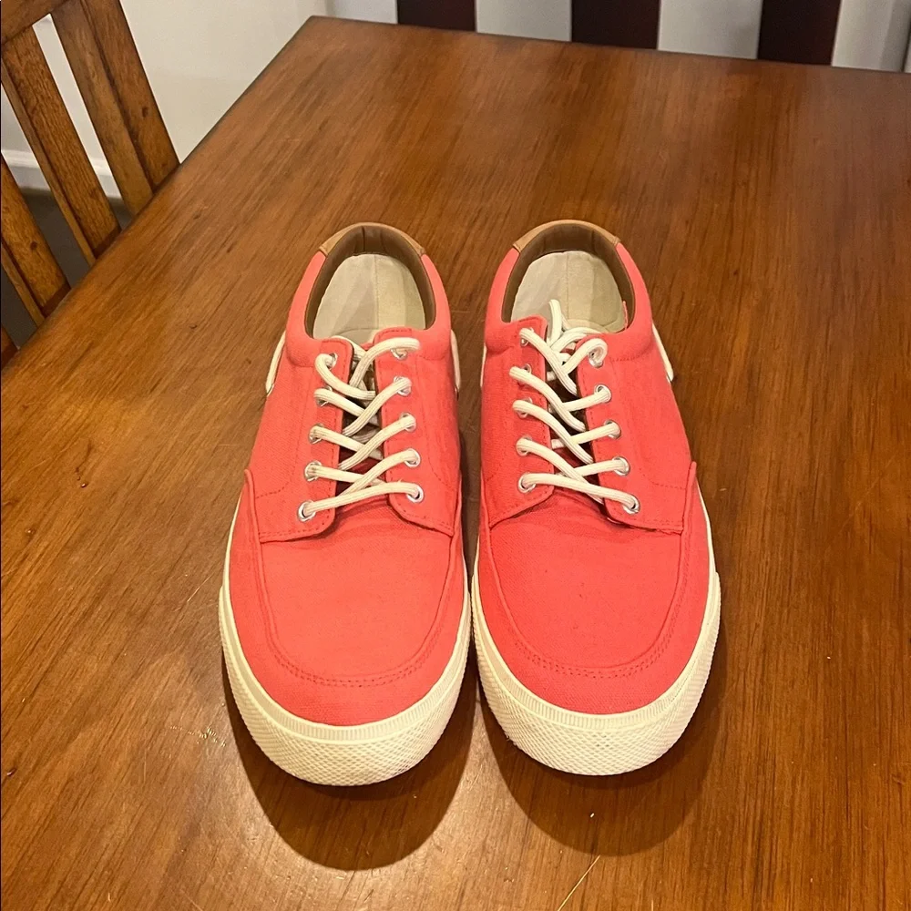 Polo Ralph Lauren Vance Side Lace Deck Boat Shoes Sneakers Pink Mens Size 11.5